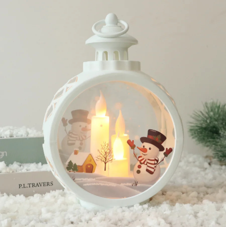Charming Christmas Snowman & Santa LED Lantern - Image 19