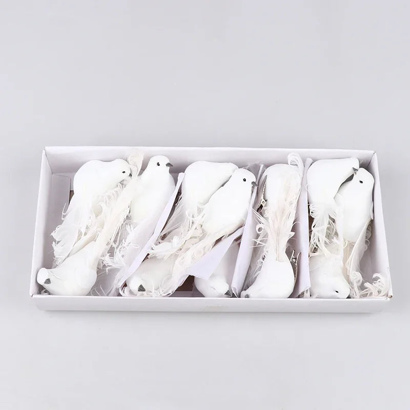 Charming Artificial Pigeon Doves for Christmas Decor - Image 12