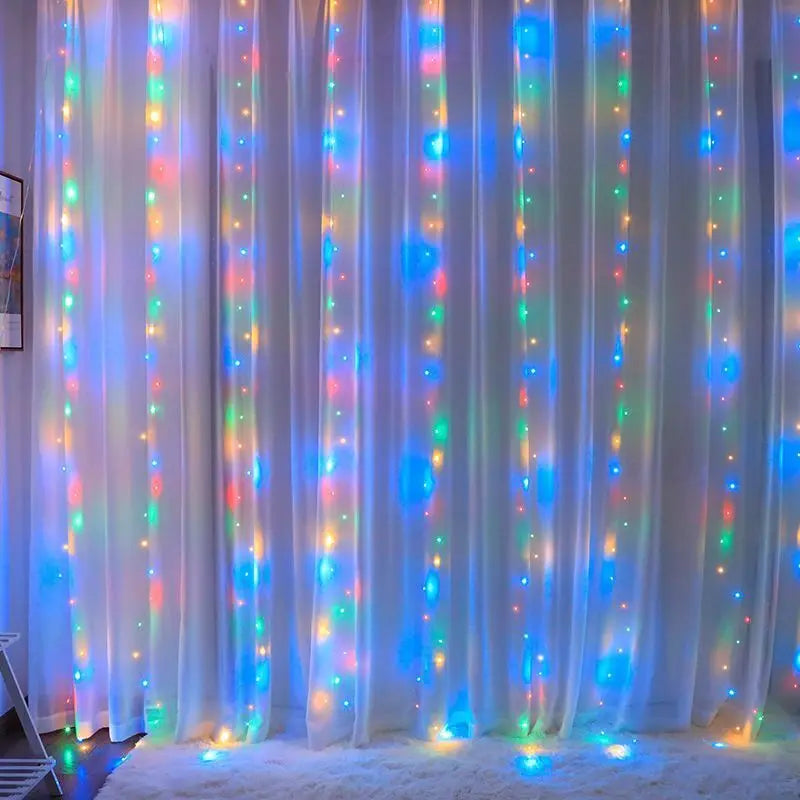 USB Remote LED Curtain Fairy Lights - 8 Modes