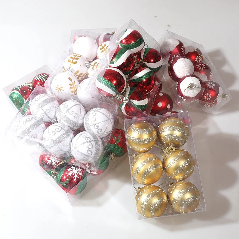 6Pcs Colorful Christmas Tree Ball Ornaments - Image 16