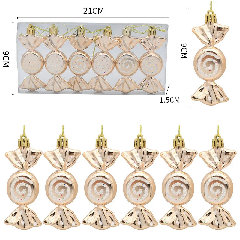 6-Piece Christmas Candy Ornaments for Tree Decor - Image 19