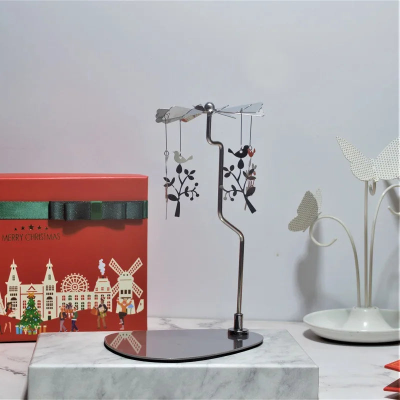 Elegant Rotating Triangle Tray Candle Holder for Christmas - Image 21