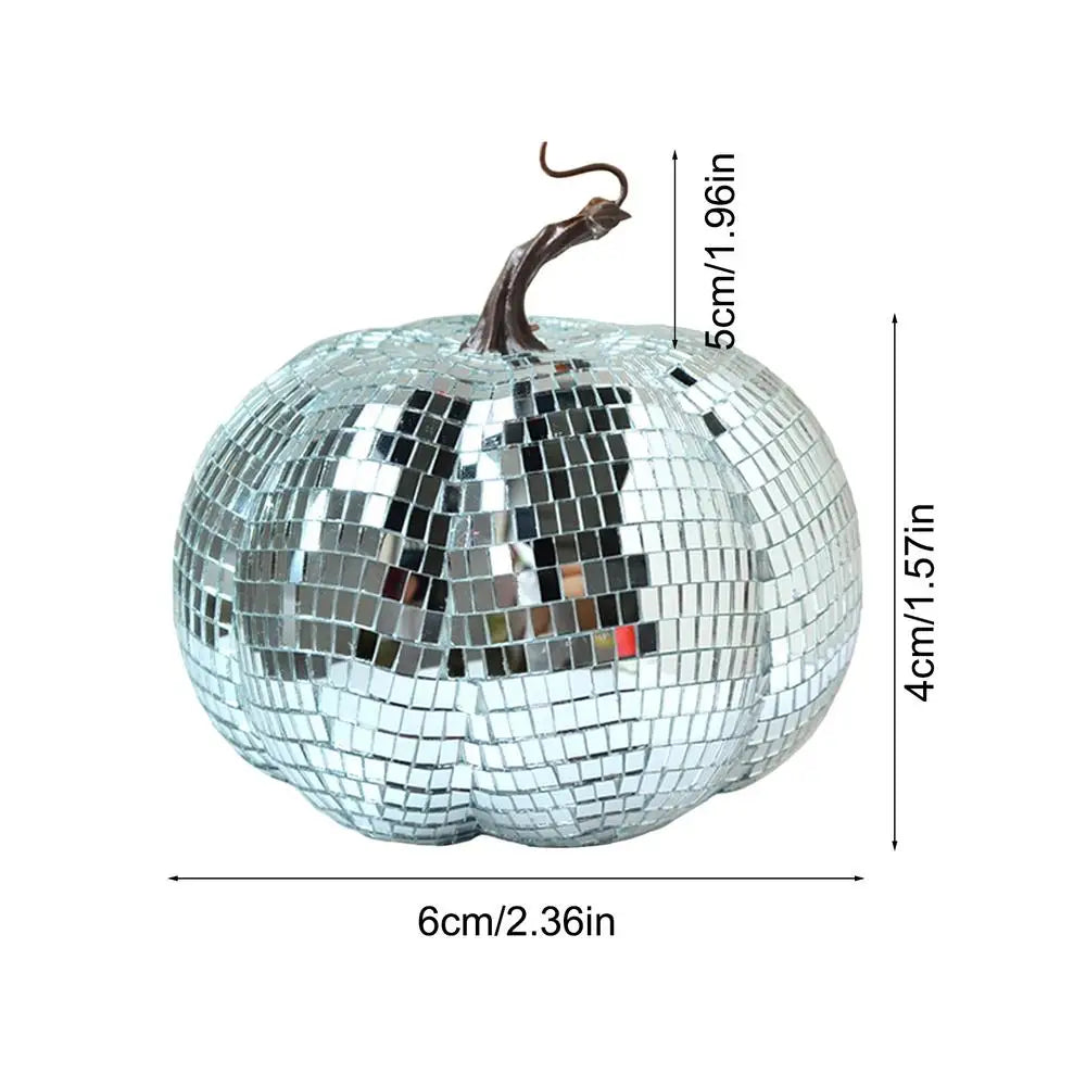 Handmade Pumpkin Disco Ball for Spooky Halloween Decor - Image 7