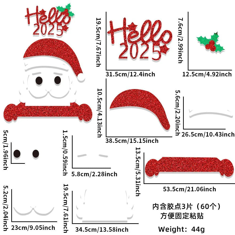 Festive Snowman & Santa Claus Window Stickers - Image 38