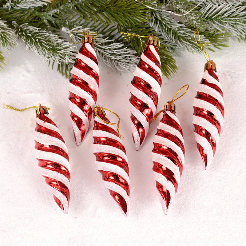 Festive Red Candy Crutch Ornaments for Christmas - Image 22