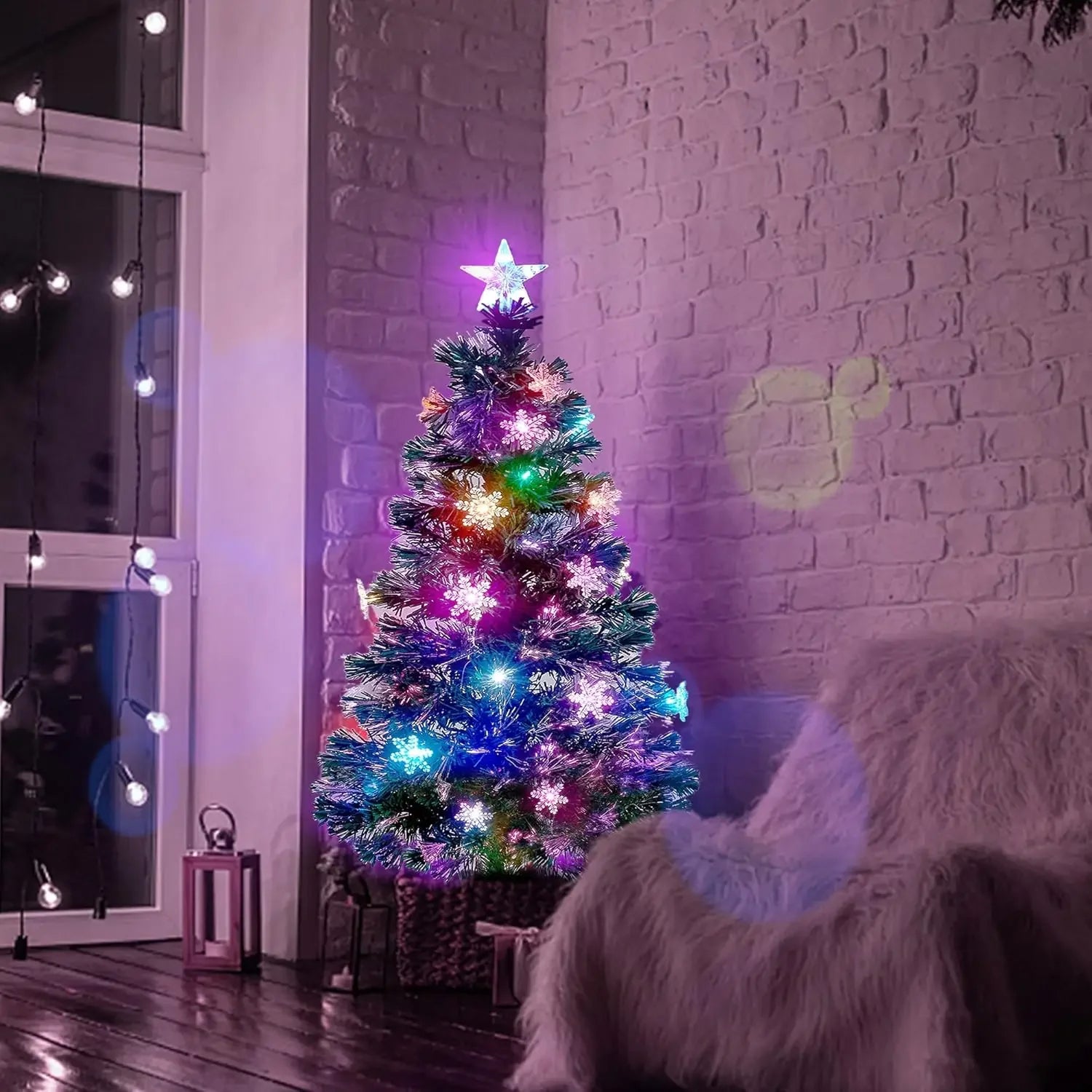 Colorful Pre-Lit Fiber Optic Christmas Tree - Image 18