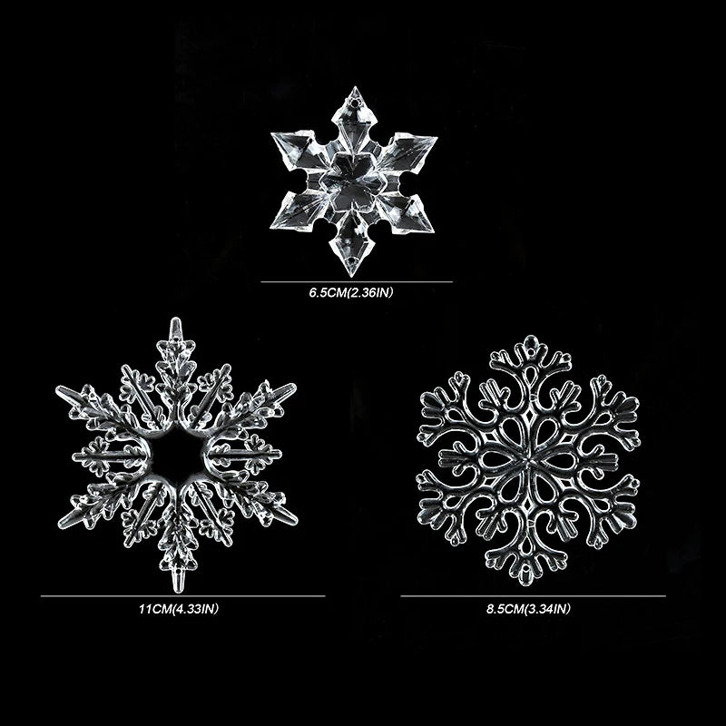 3-Piece Acrylic Snowflake Ornaments for Christmas - Image 21