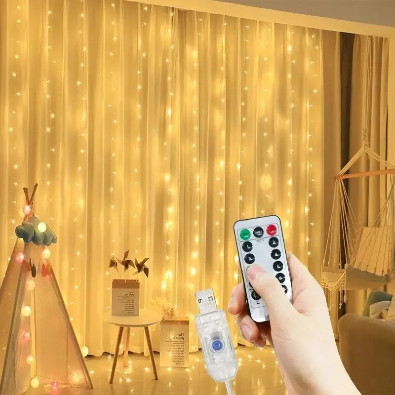 Charming USB Curtain LED Fairy Lights for Christmas - Image 28