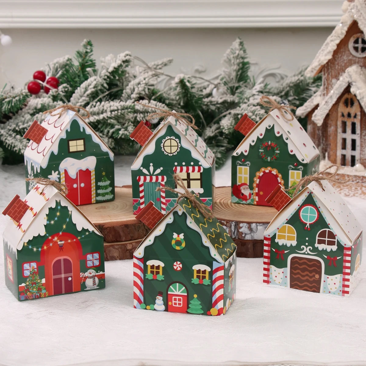 Festive Merry Christmas Paper Box Ornaments - Image 11