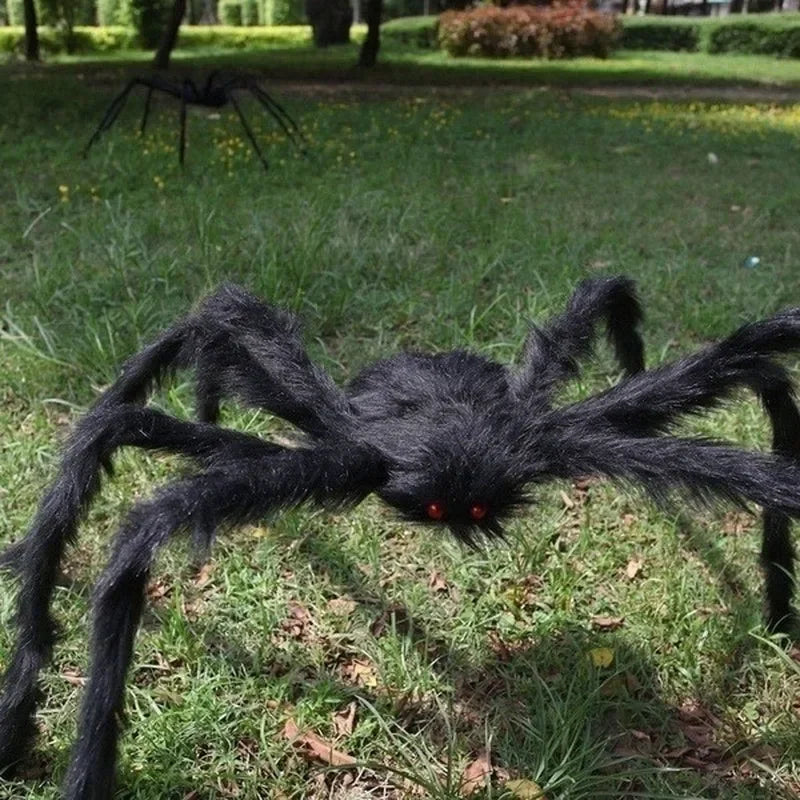 Giant Black Plush Spider - Perfect Halloween Decor! - Image 12