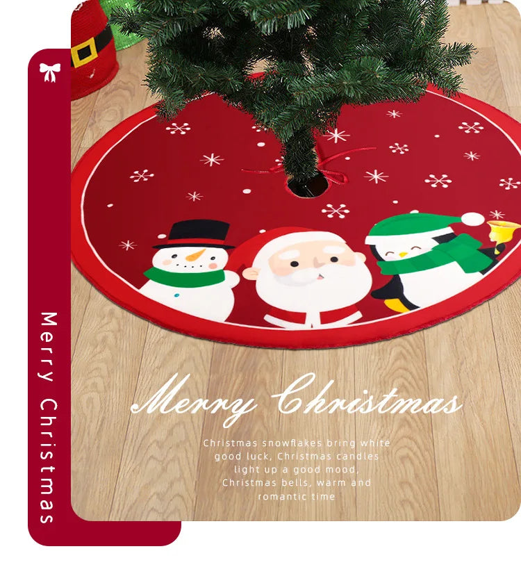 Festive 60cm Red Christmas Tree Skirt - Image 23