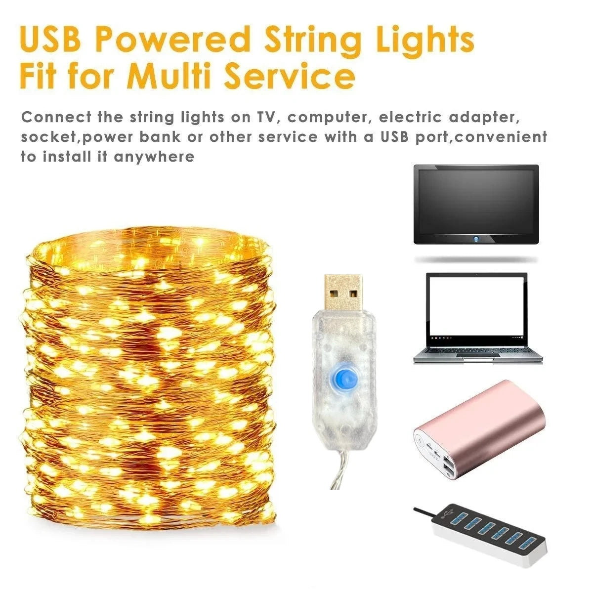 Enchanting USB LED String Lights for Christmas Decor - Image 3