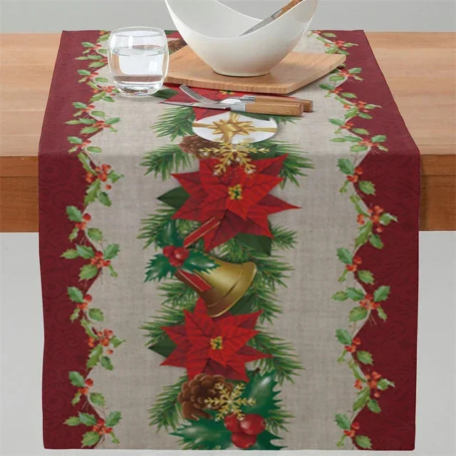 Festive Pinecone & Berry Christmas Table Runner - Image 12