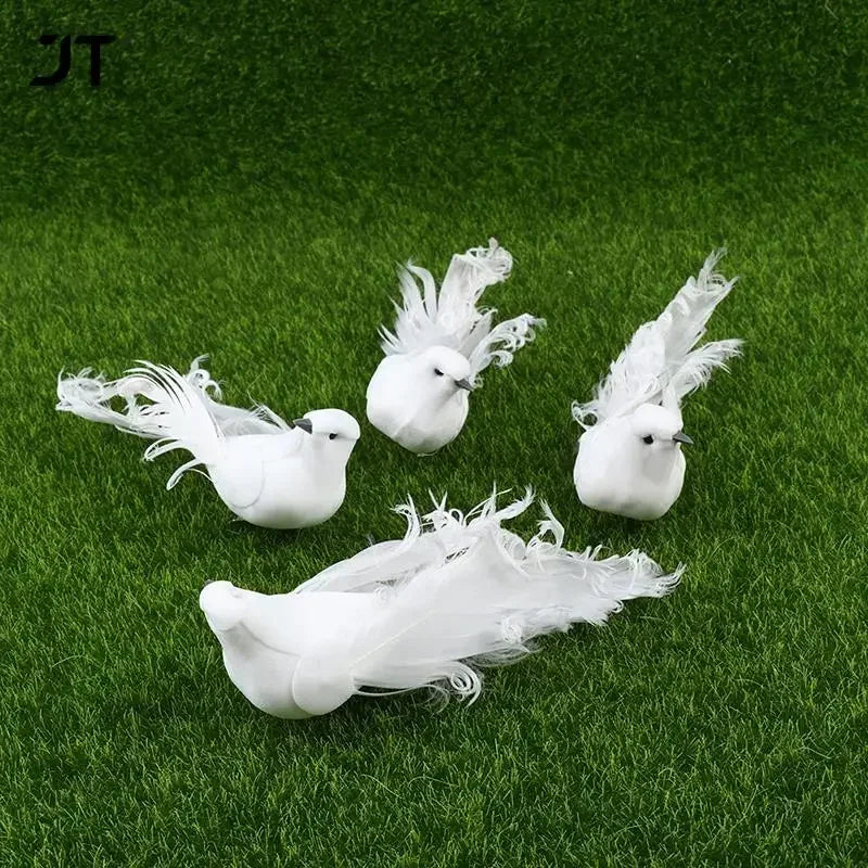 Charming Artificial Pigeon Doves for Christmas Decor - Image 6