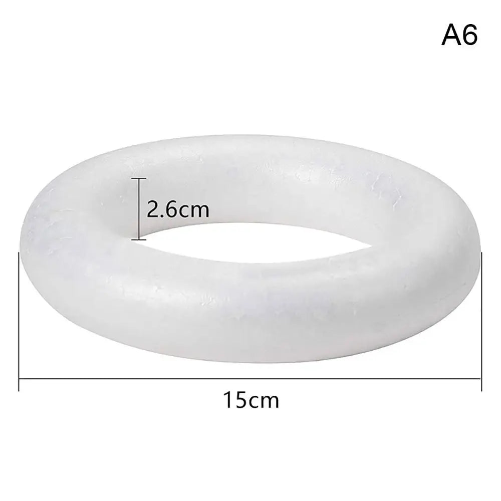 White Foam Wreath Ring for Christmas Crafts - Image 12