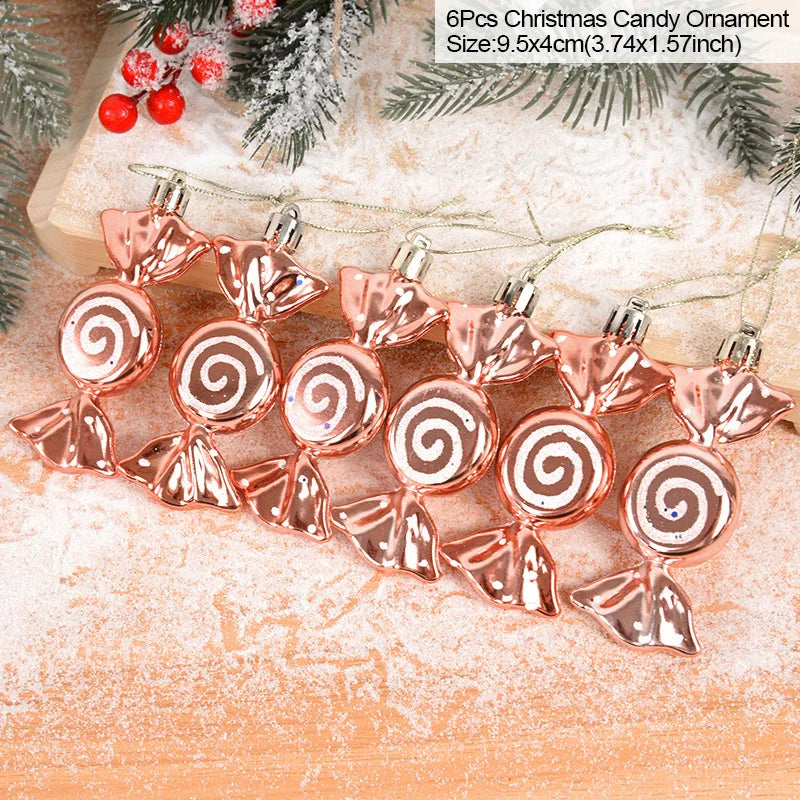 Charming 6-Pack Clear Snow Christmas Baubles - Image 14