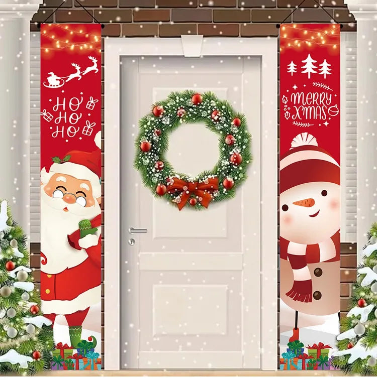 Charming Merry Christmas Door Banner Decoration - Image 47