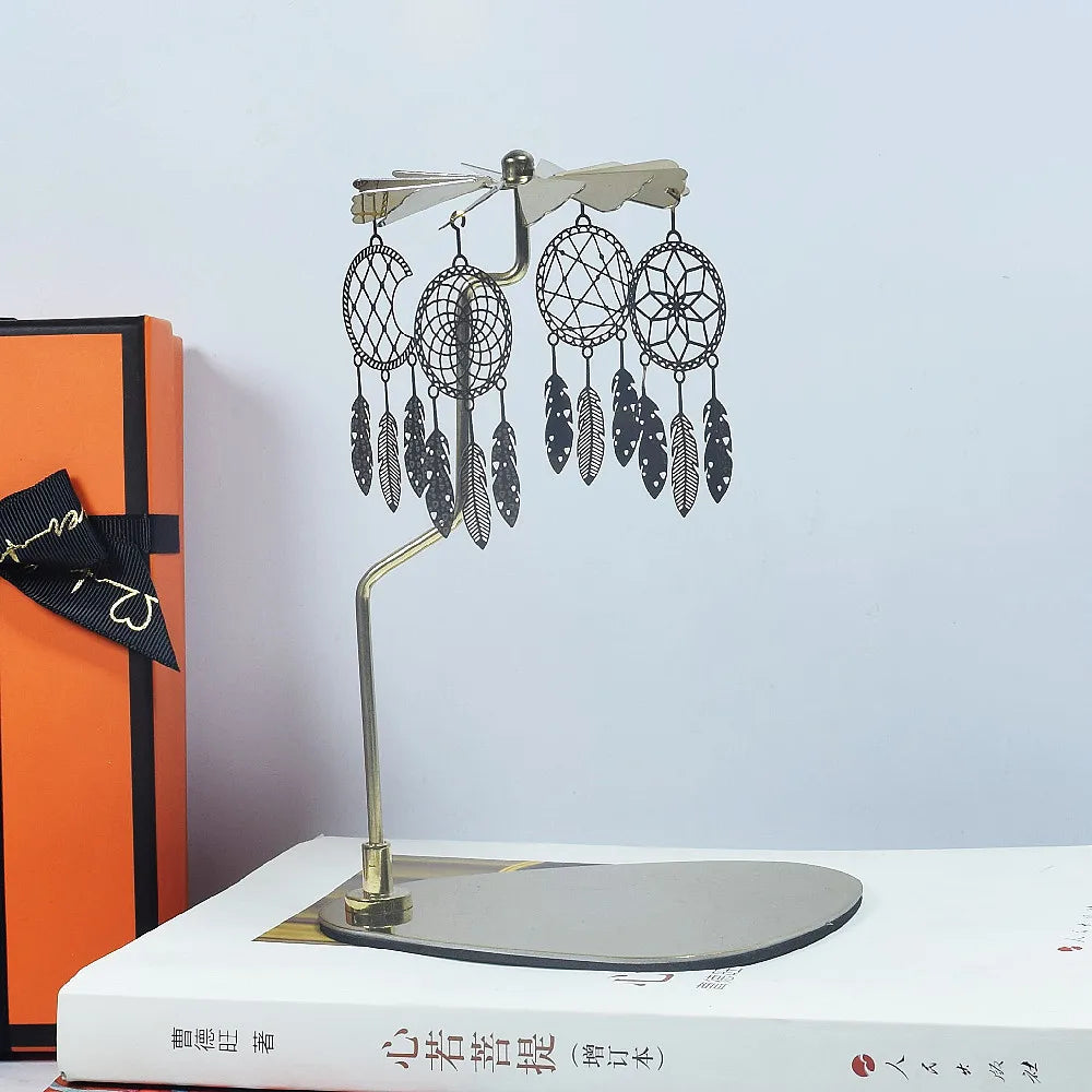 Elegant Rotating Triangle Tray Candle Holder for Christmas - Image 17