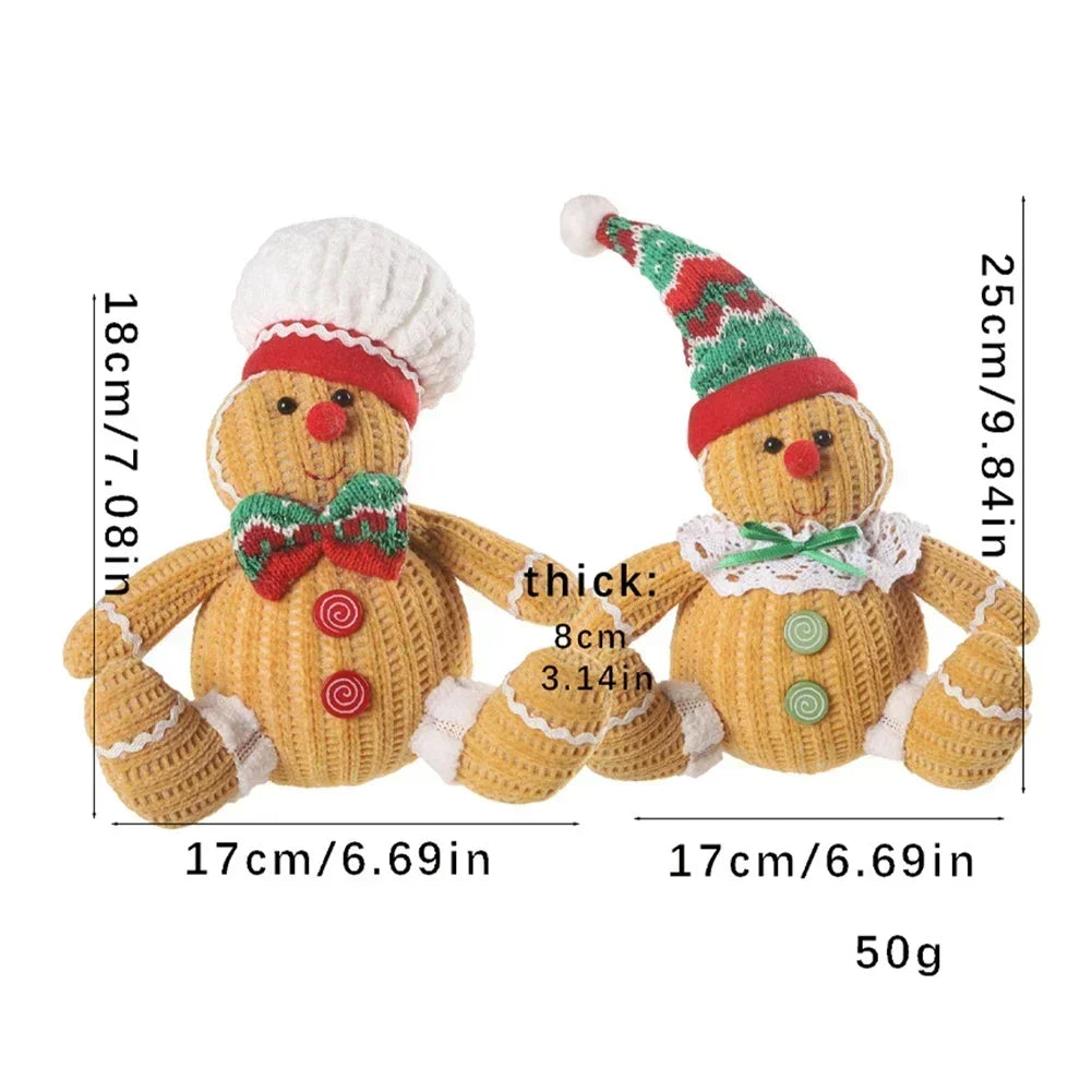 Gingerbread Doll Plush Christmas Tree Ornament - Image 6