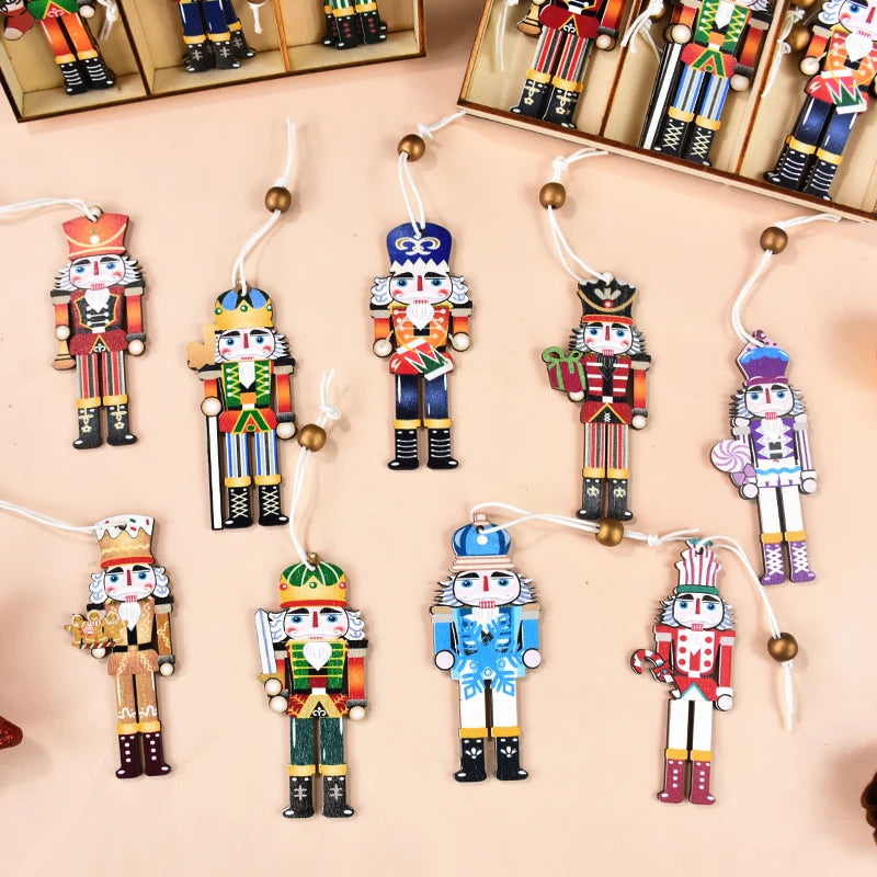 9-Piece Christmas Nutcracker Soldier Tree Ornaments - Image 13