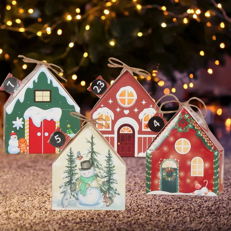 Festive Merry Christmas Paper Box Ornaments - Image 25