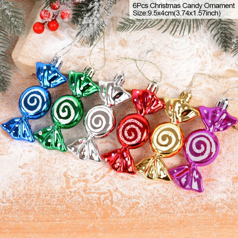 Charming 6-Pack Clear Snow Christmas Baubles - Image 8