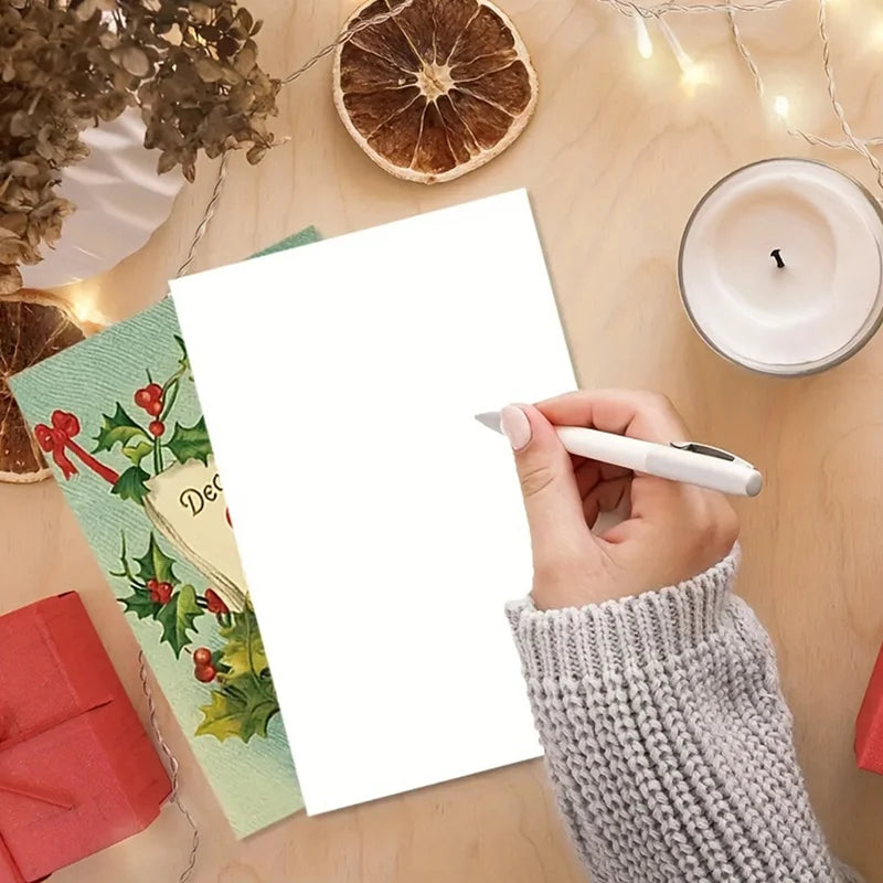 12pcs Merry Christmas Postcards for Festive Decor - Image 15