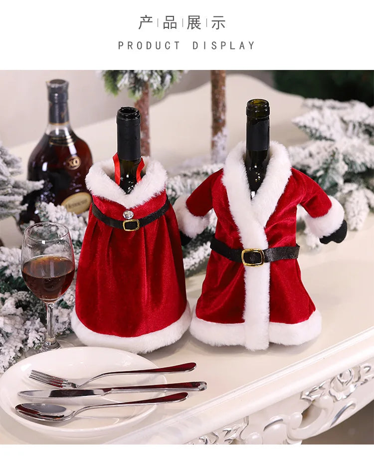 Festive Christmas Wine Bottle Cover & Ornament - Image 39