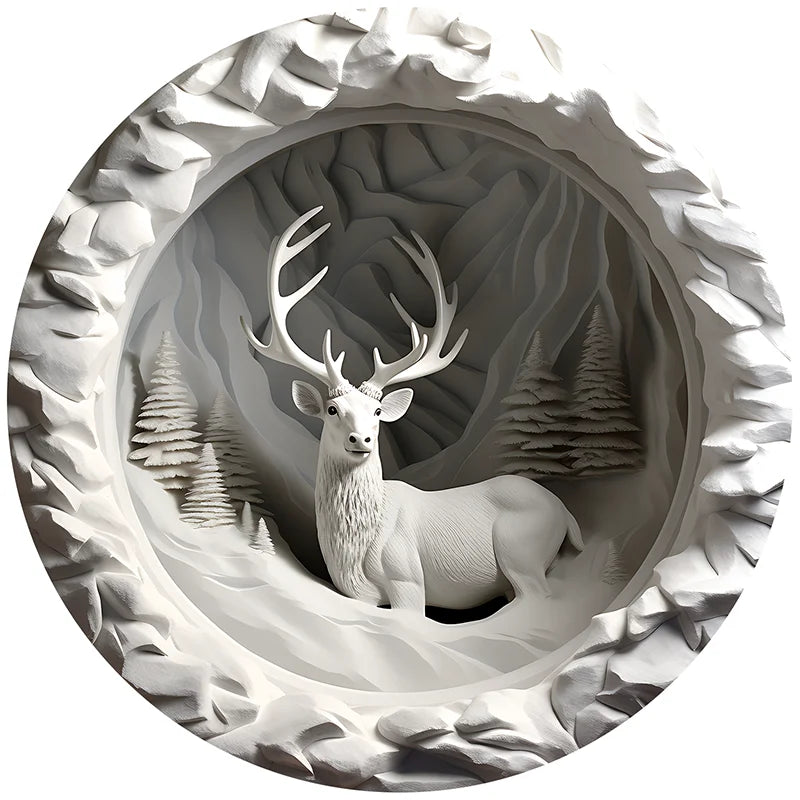 3D Reindeer Acrylic Hanging Christmas Wall Decor - Image 6