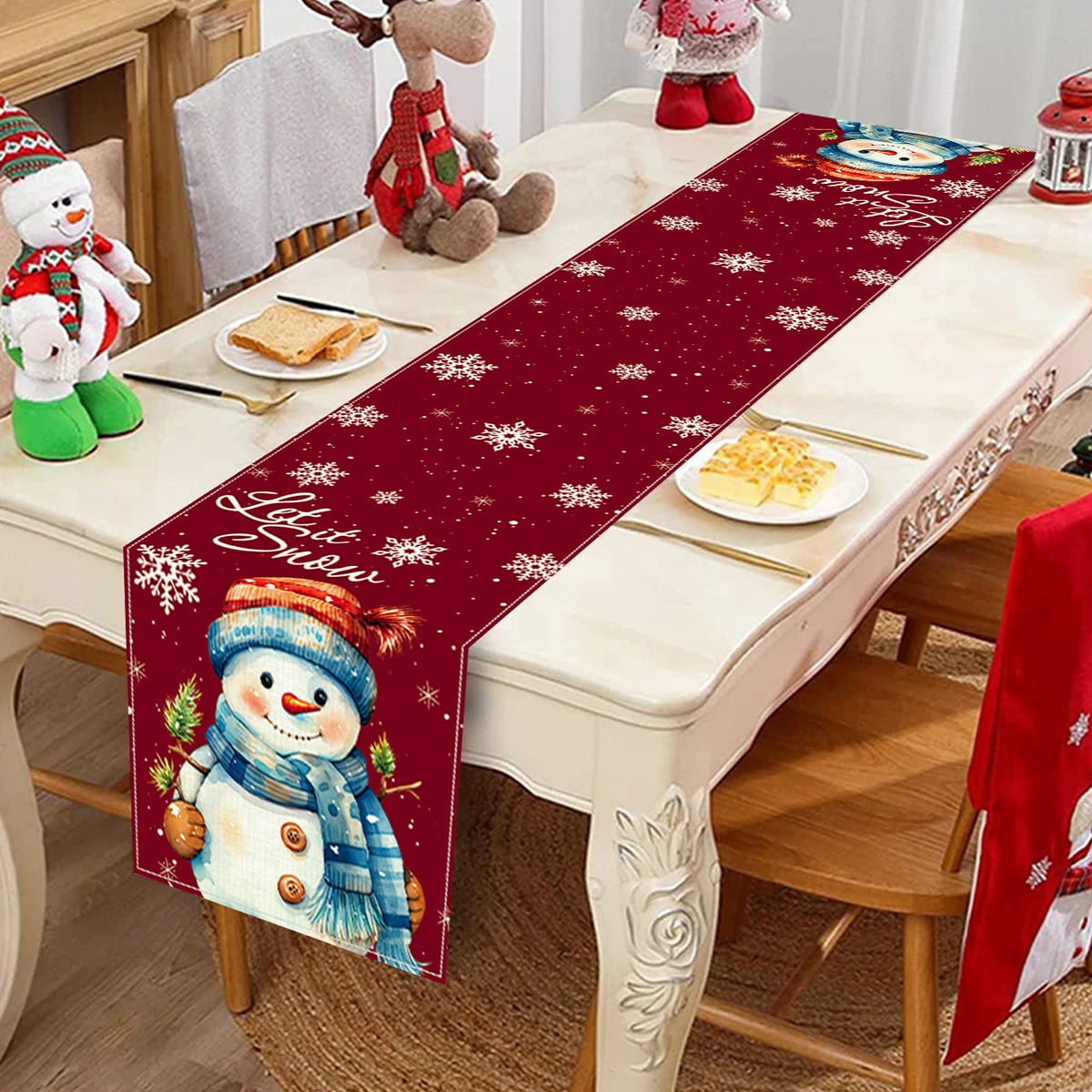 Charming Christmas Snowman Table Runner for Festive Cheer