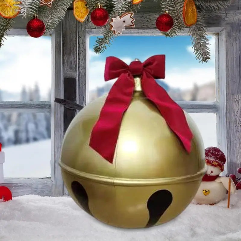 Festive Inflatable Christmas Bell Balloon Decor - Image 3