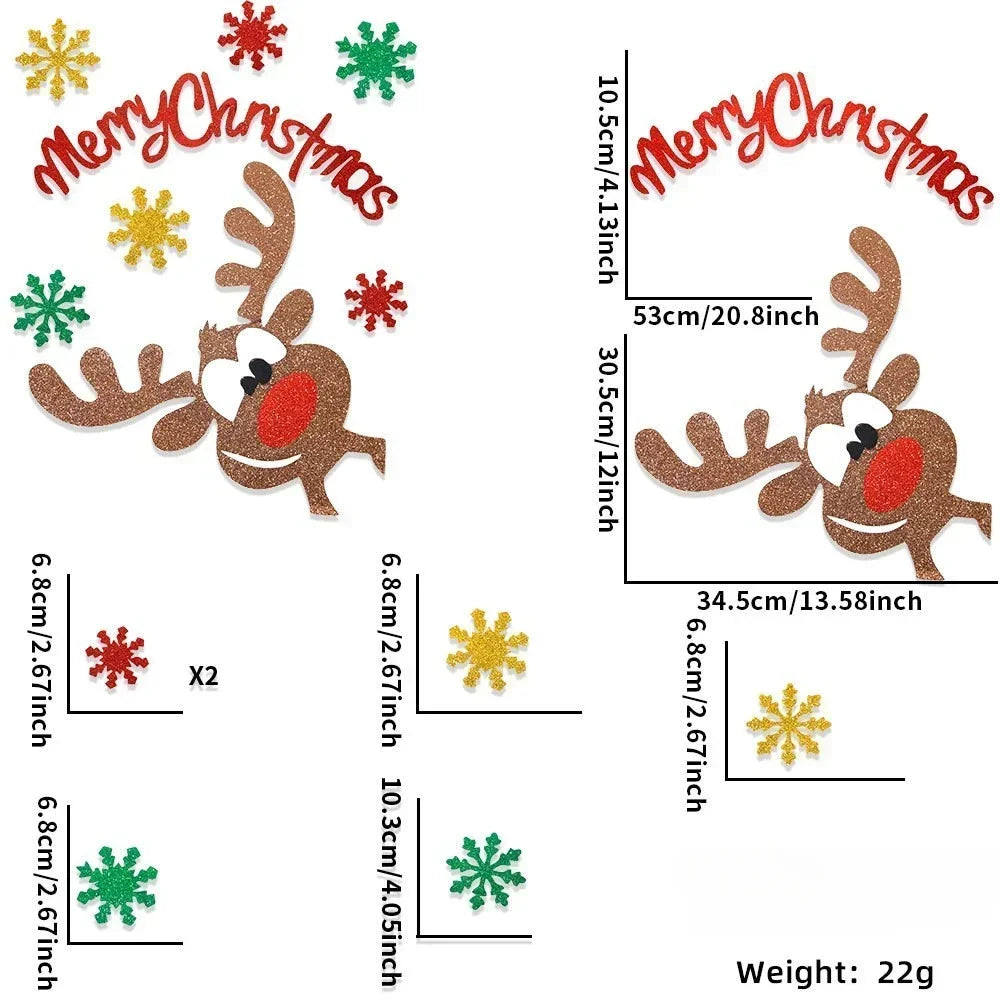 Festive Snowman & Santa Claus Window Stickers - Image 13