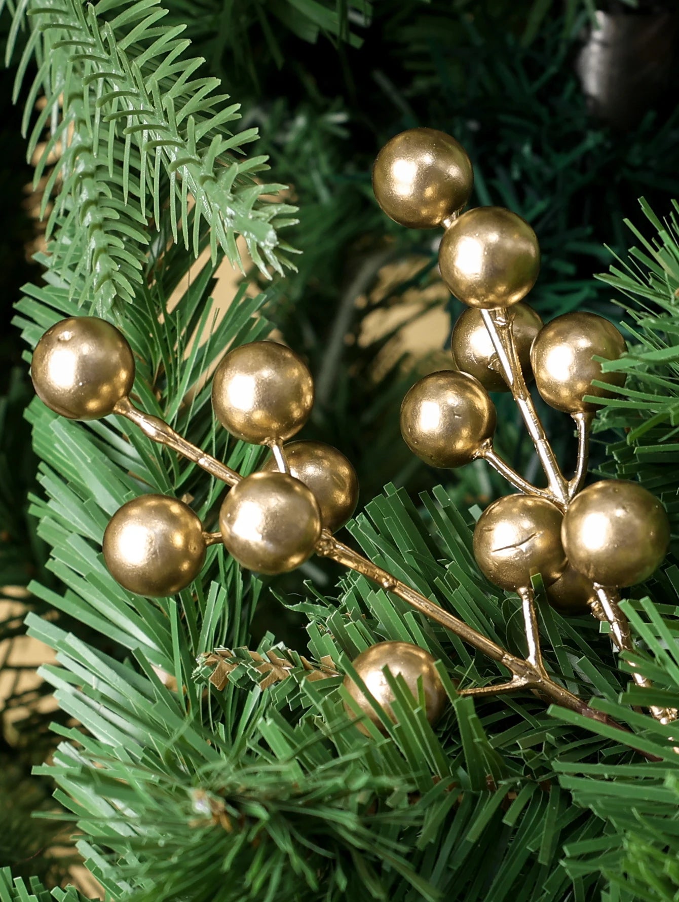 Festive Red & Gold Artificial Berries for Christmas Decor - Image 15