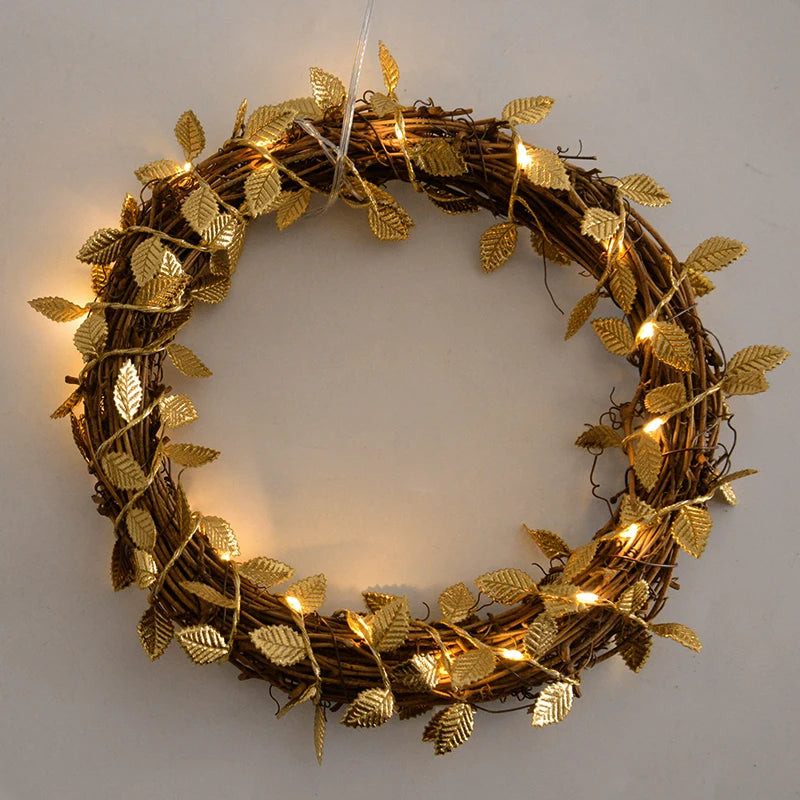 Enchanting 20LED Golden Leaves Fairy Lights for Holidays - Image 11