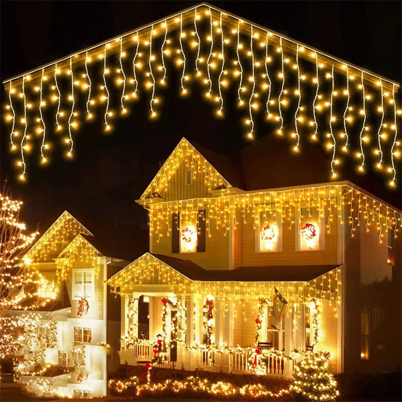 Festive 5M LED Waterfall Curtain Lights