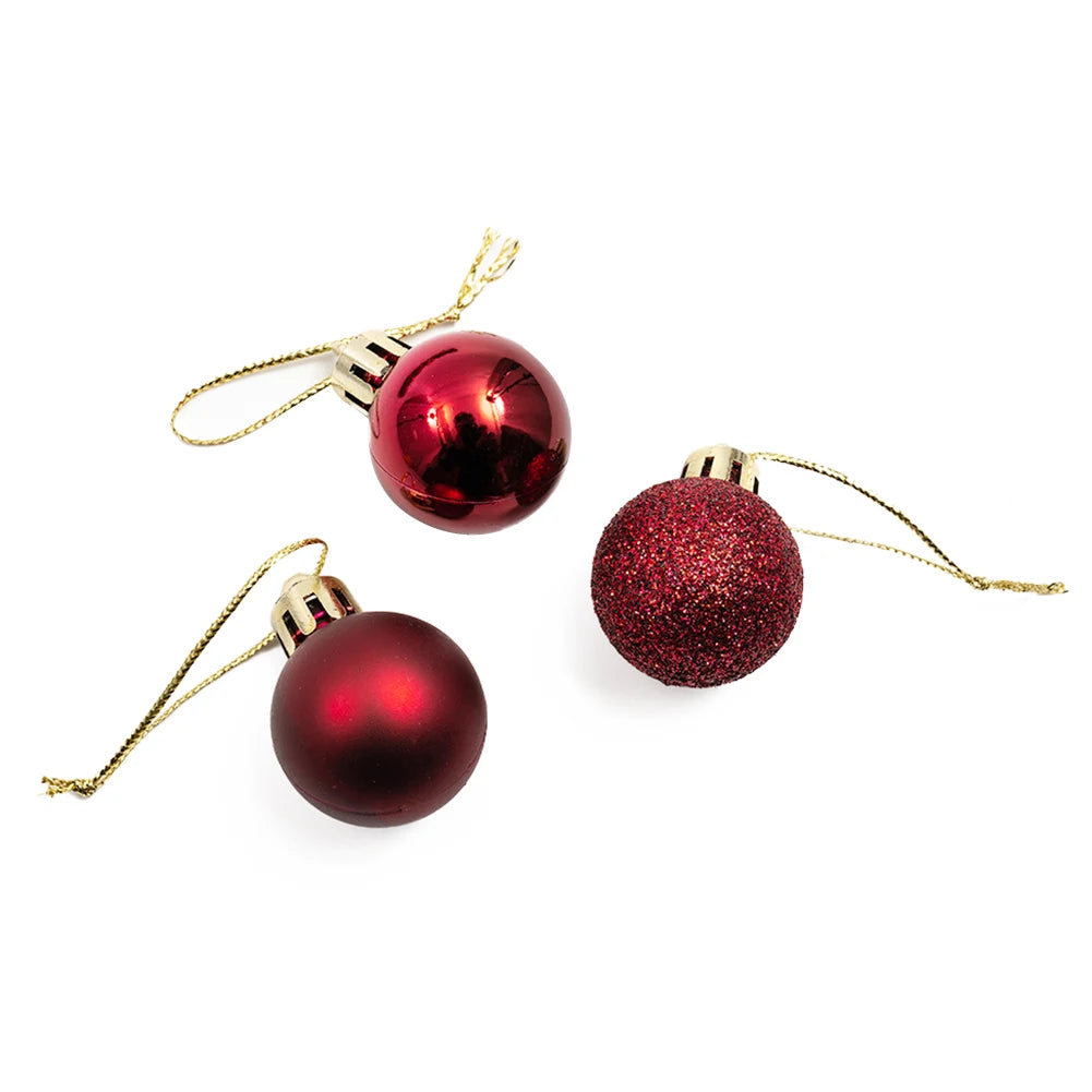 24pcs Glittering Christmas Ball Ornaments - Tree Decor - Image 99