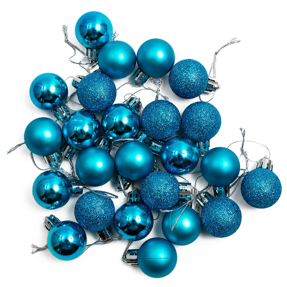 24pcs Glittering Christmas Ball Ornaments - Tree Decor - Image 76