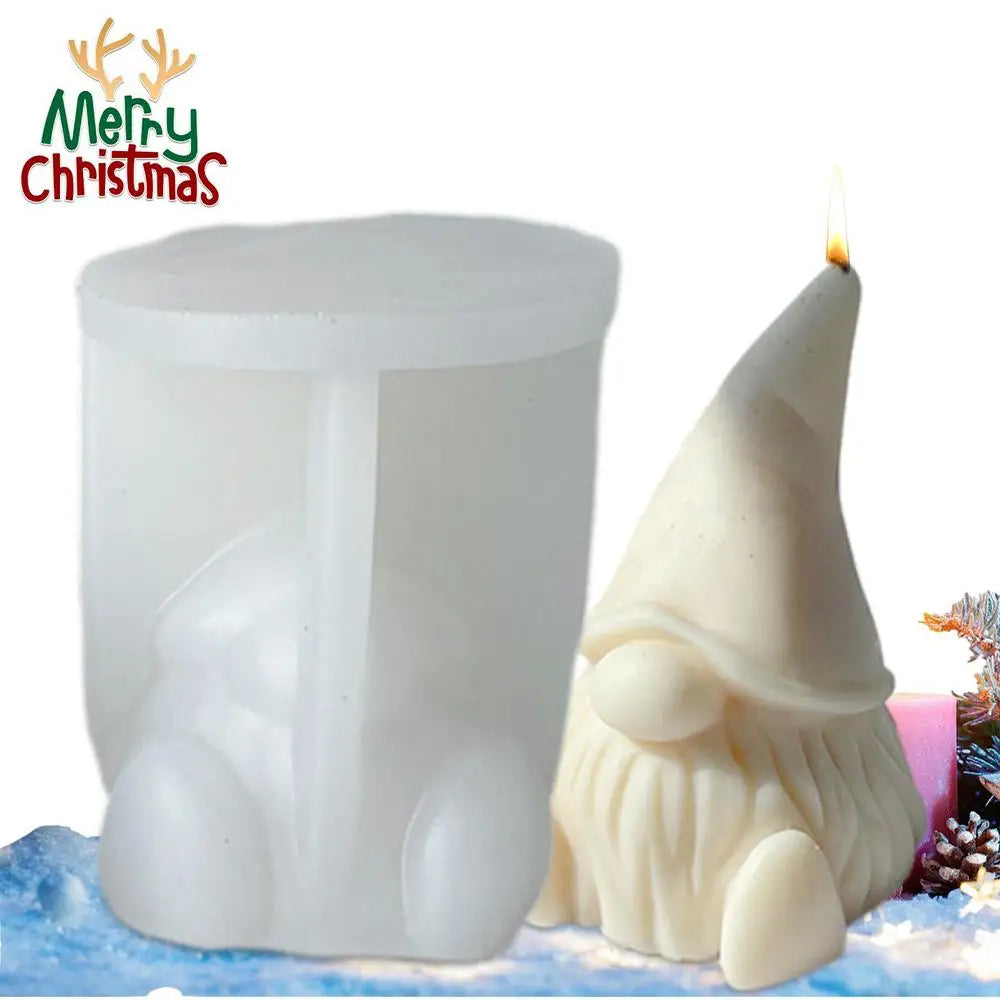 3D Christmas Gnome Candle Mold for DIY Decor - Image 8