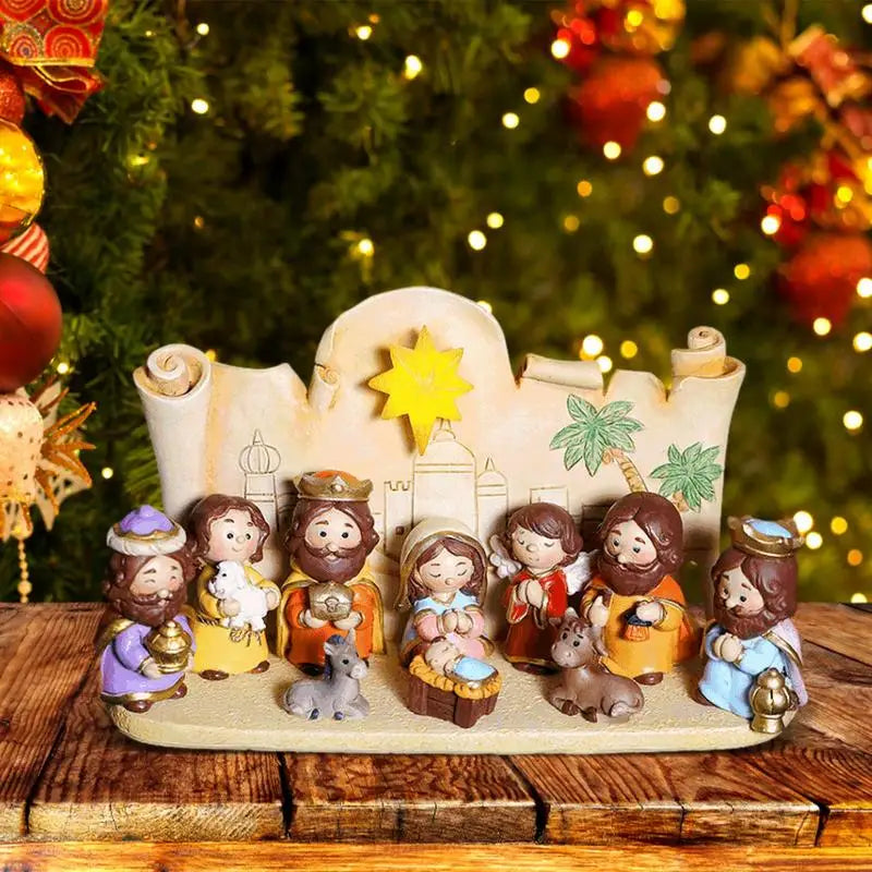 Charming Resin Nativity Scene for Christmas Decor - Image 8