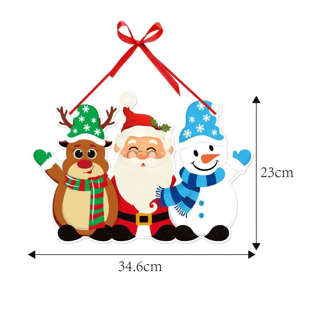 Charming Santa & Snowman Door Ornaments for Christmas - Image 9