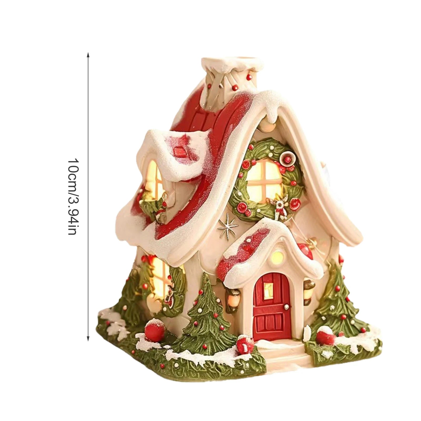 Glowing Christmas Village House LED Ornament Decor - Image 6