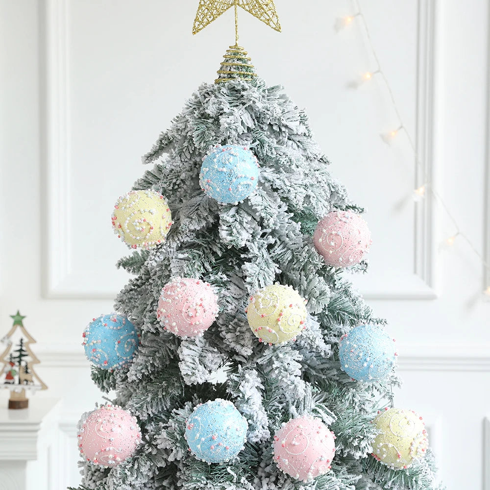 Colorful Sequin Macaron Ball Christmas Ornaments - Image 14
