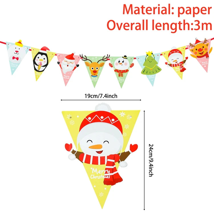 Festive Christmas Banner Garland & Tree Ornaments - Image 21