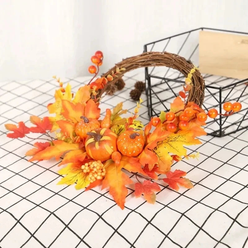Autumn Pumpkin Berry Wreath for Festive Decor - Image 22