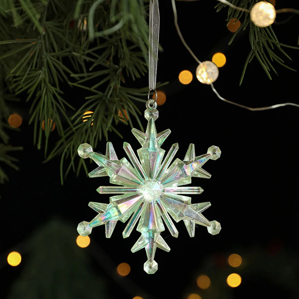 Charming Transparent Snowflake Christmas Tree Ornaments - Image 12