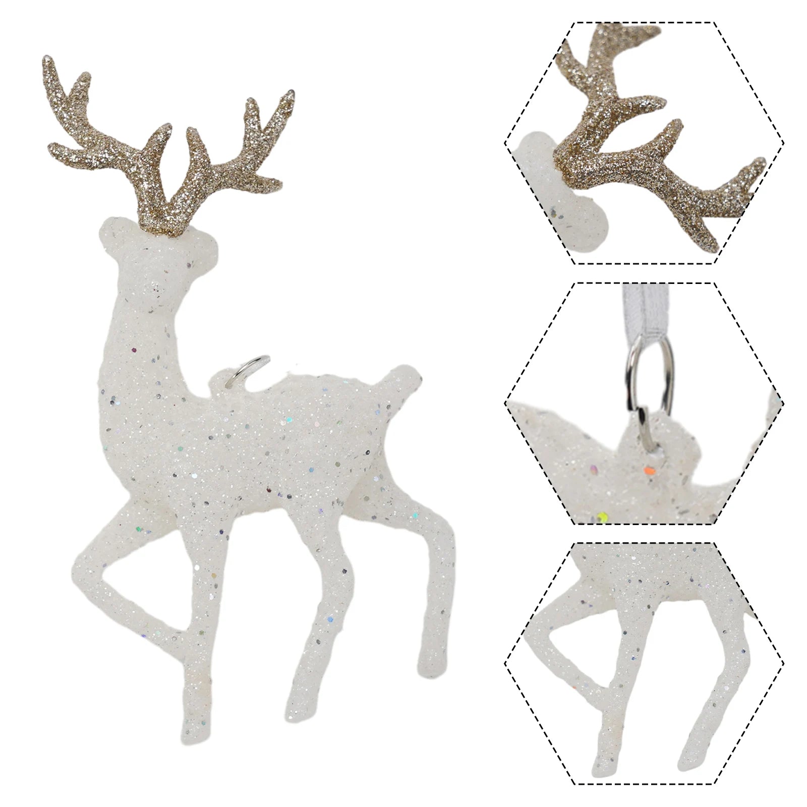 Glittering Elk Ornaments for Festive Christmas Decor - Image 16