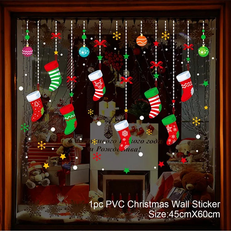 Festive Christmas Wall & Window Stickers Decor - Image 8