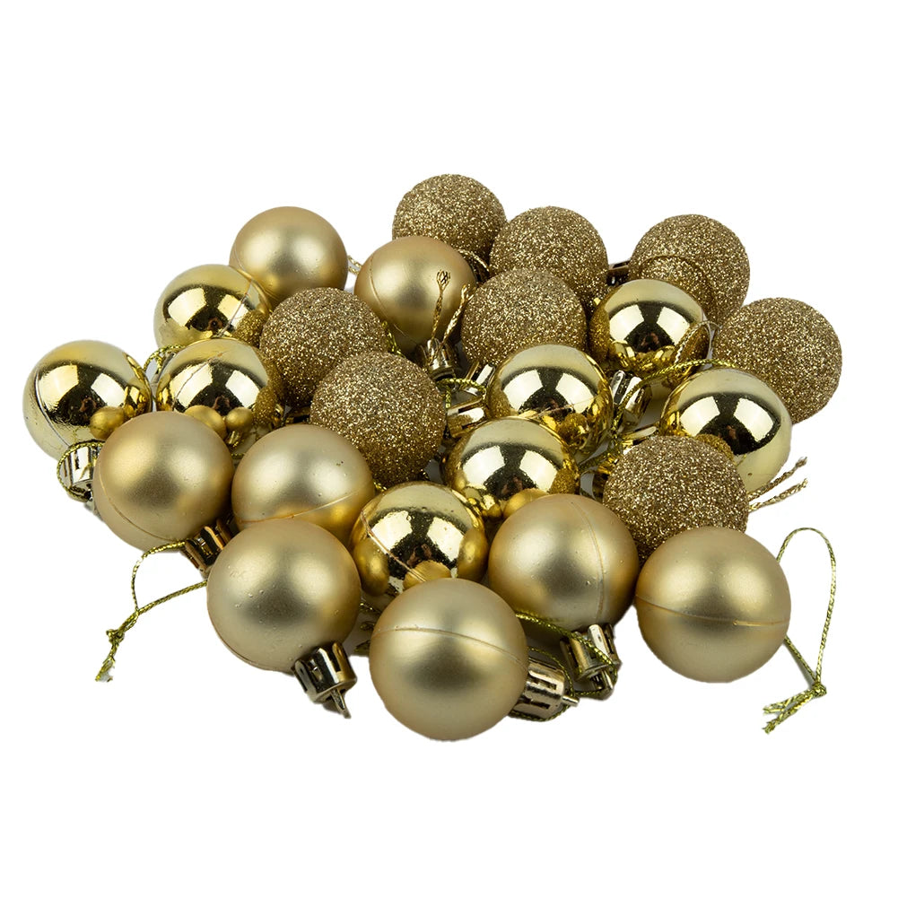 24pcs Glittering Christmas Ball Ornaments - Tree Decor - Image 18