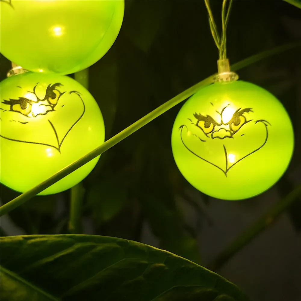 Festive Green Ball String Lights for Holidays - Image 25