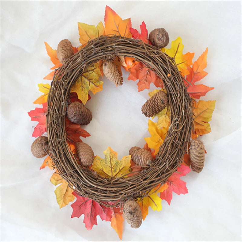 Festive Autumn Door Wreath with Pumpkins & Berries - Image 13